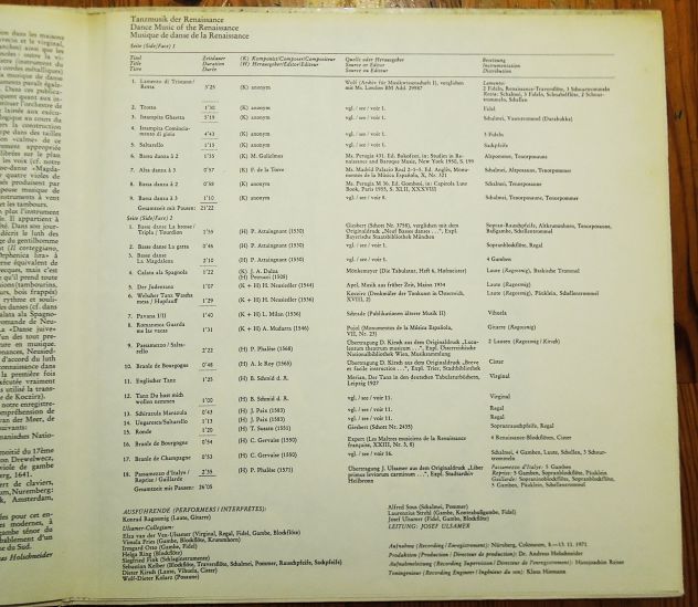 Vinile 33 giri di danze contadine, borghesi e cortigiane del XV e XVI secolo - Foto 4