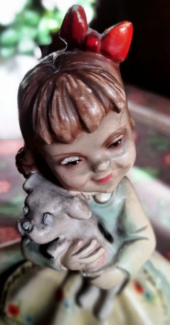 stauina bambina con cagnolino anni 40 h. cm.22 - Foto 2