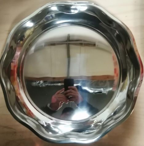 Vassoio Tondo in Acciaio Inox diam. 42cm per Alimenti Frutti di Mare ILSA - Foto 5