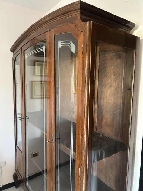 Mobile vetrina in legno noce massello - Foto 5