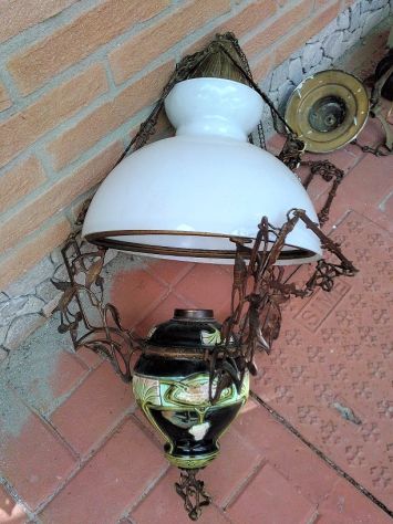 LAMPADARIO A PETROLIO VINTAGE - Foto 3