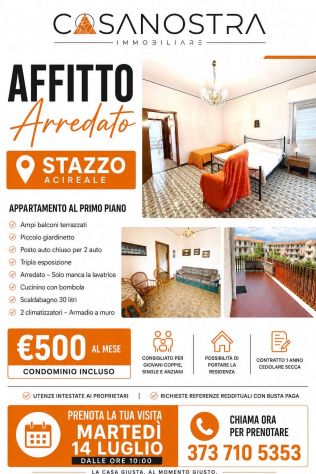 ACIREALE STAZZO AFFITTO ARREDATO
