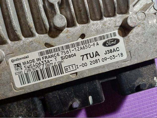 Centralina CONTINENTAL 7S61-12A650-FA 5WS40633AT SID804 FORD Fusion 1.4 TDCi Ec - Foto 6