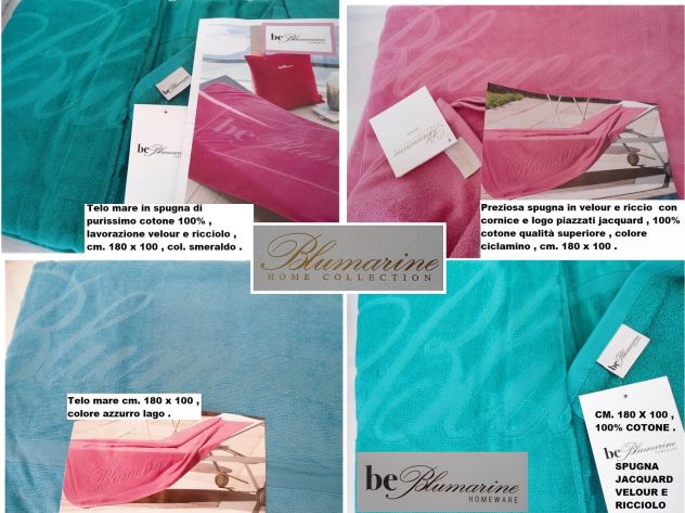TELO MARE BLUMARINE CM. 180 X 100 SPUGNA 100 COTONE