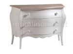 Comò Bombato 3 Cassetti - Shabby Chic - Nuovo