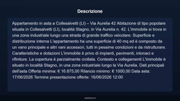 Immobile in asta di 40 m² in vendita a Collesalvetti - Foto 5
