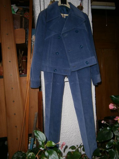 Abito sartoriale velluto millerighe da bambino 5/6 anni anni '70 - Foto 10
