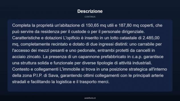 Immobile in asta di 1093 m² in vendita a Sava - Foto 4