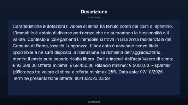 Immobile in asta di 56 m², box auto in vendita a Roma - Foto 15