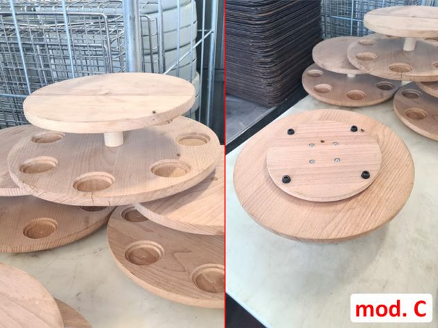 organizzatori di bicchierini in legno usati - Foto 5