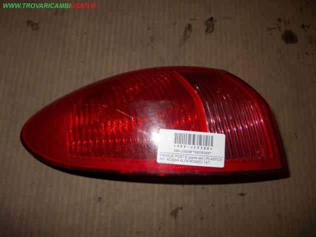 FANALE POST.S.(parte est.) PLASTICA INT. ROSSA ALFA ROMEO 147 (937-W8) Parti elettriche Fanaleria Fanali Fanale post. sx. ALFA ROMEO - 147 - 01-08