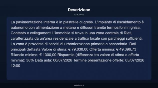 Immobile in asta di 98 m² in vendita a Rieti - Foto 5