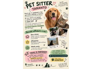 Pet Sitter, Cat Sitter, Dog Sitter Taranto