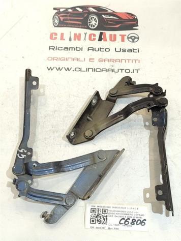 CERNIERE COFANO ANTERIORE DX E SX VOLKSWAGEN Golf 5 Berlina 1K0823302C 1K0823302B BSE (0308)