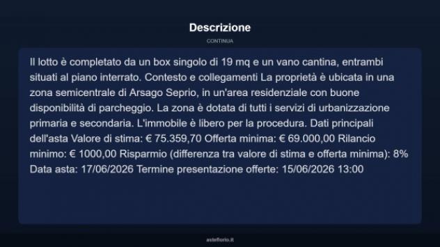 Immobile in asta di 104 m², box auto in vendita a Arsago Seprio - Foto 13