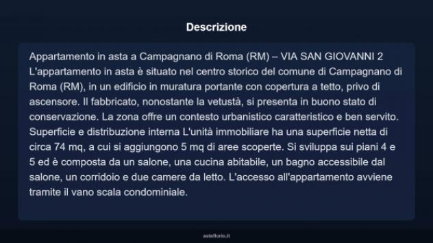 Immobile in asta di 74 m² in vendita a Campagnano di Roma - Foto 4