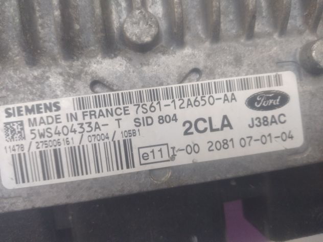 CENTRALINA MOTORE FORD FIESTA 1.4 TDCI 7S6112A650AA, 7S61-12A650-AA SIEMENS SID - Foto 6