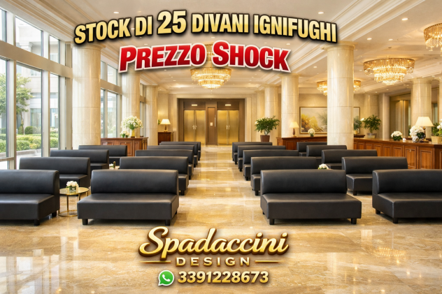 STOCK DI 25 DIVANI IGNIFUGHI
