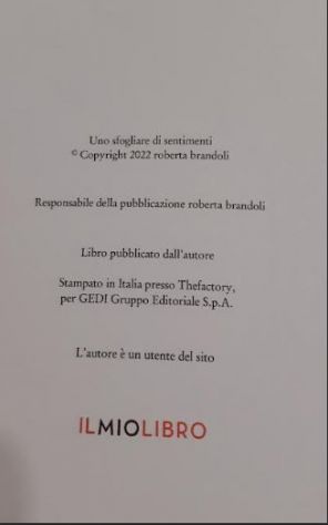 LIBRO DI POESIE - EMOZIONI DI VITA VISSUTA - SCRITTO PERSONALMENTE