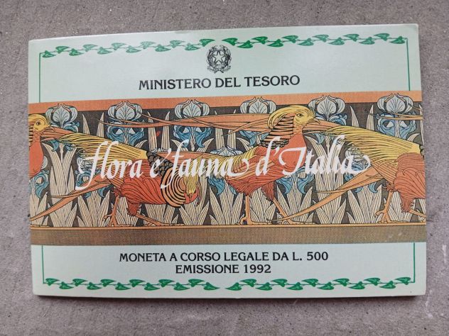 flora e fauna, L. 500 Ag. FDC, emissione 1992. - Foto 8