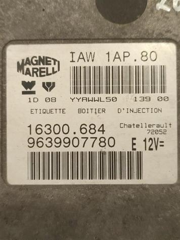 CENTRALINA MOTORE PEUGEOT 206 1° Serie 9639907780 IAW1AP80 TU1JP benzina 1124 (9803) - Foto 2