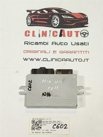 CENTRALINA MODULO TETTO MINI One 2° Serie 6135 3454818 N16B16A (0613) - Foto 4