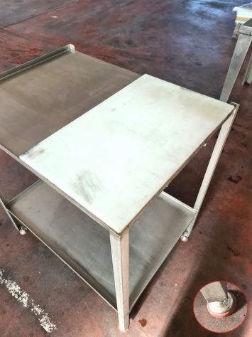 tavolo inox con tagliere per macelleria usato - Foto 2