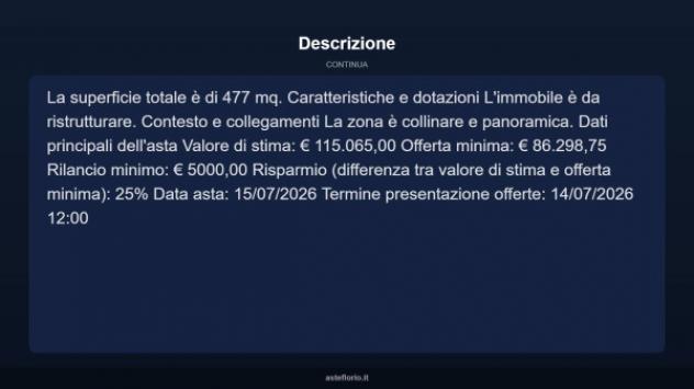 Immobile in asta di 477 m² in vendita a Castel San Niccolò - Foto 4