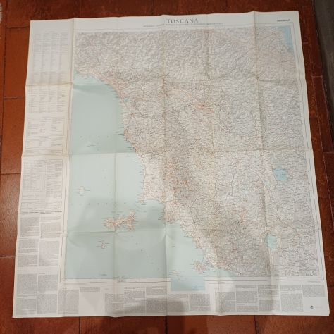 Mappa tematica intitolata "TOSCANA - carta dei minerali, fossili. - Foto 4