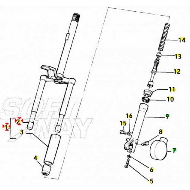 Forcella anteriore Piaggio Free - 564724000D - Foto 4