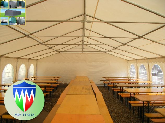 Tendoni Coperture in Pvc 7 x 15 Ignifugo 550 gr. mq. bulloni Passanti - Foto 10