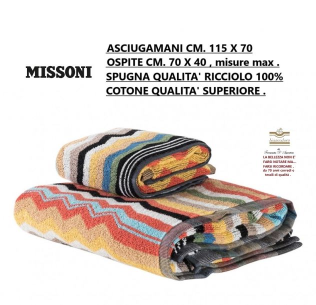 Set spugne MISSONI scatola 6 pezzi 3 asciugamani + 3 ospiti - Foto 6