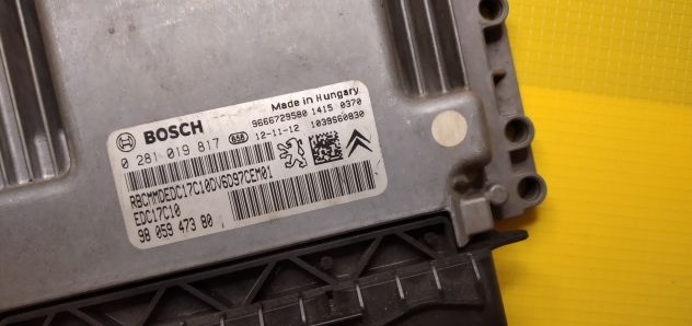 Berlingo Partner 1.6HDI ECU EDC17C10 0281019817 9805947380 - Foto 6