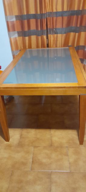 Tavolo in legno e vetro allungabile - Foto 7