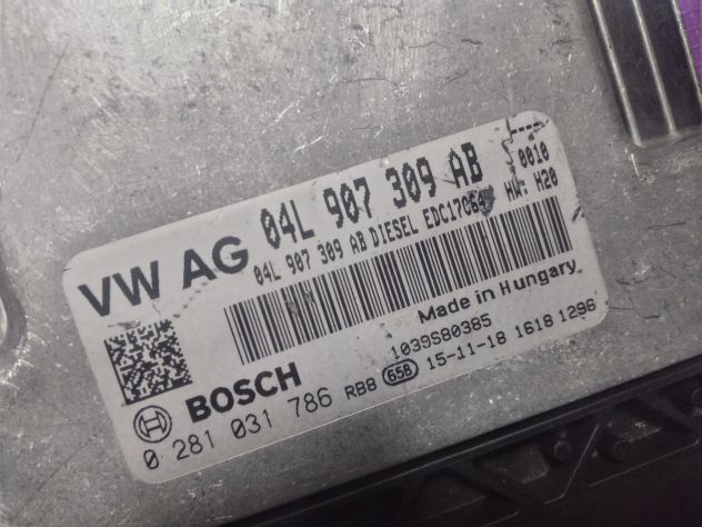 ECU AUDI Q3 2.0 BOSCH 0281031786 04L907309AB 2014/11-2018/12 Centralina Audi 04 - Foto 6