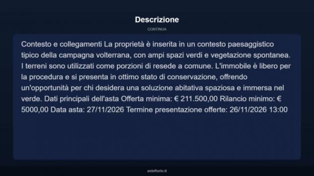 Immobile in asta di 215 m² con più di 5 locali in vendita a Volterra - Foto 11