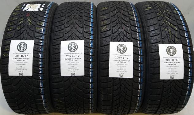 4 GOMME 205 45 17 DUNLOP A64552