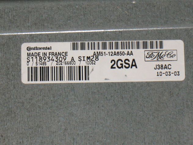 S118934309 ECU FORD FOCUS SIM28 2GSA S118934309A AM51-15A650-AA AM5115A650AA - Foto 2