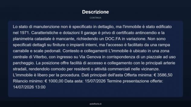 Immobile in asta di 16 m² in vendita a Viterbo - Foto 4