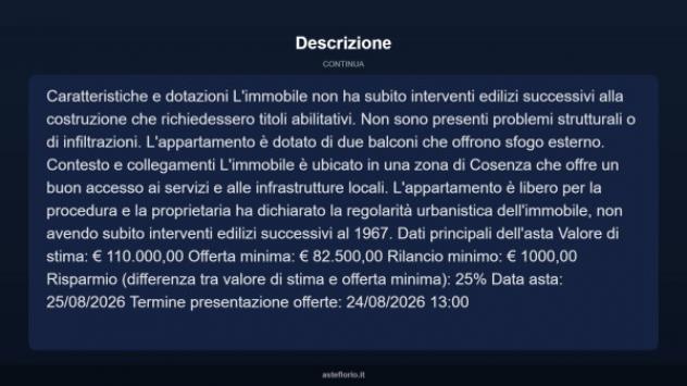 Immobile in asta di 100 m² in vendita a Cosenza - Foto 5