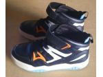 PAIA SCARPA ALTA GEOX RESPIRA RAGAZZO BLACK ECOPELLE E TESSUTO CON STRAPPO T.35