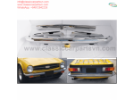 Triumph TR6 (1974-1976) bumpers without license plate shield by stainless steel