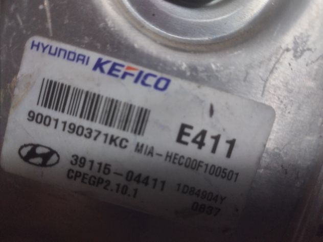 CENTRALINA INIEZIONE HYUNDAI I10 9001190371KC 39115-04411 1D84904Y Engine cont - Foto 8