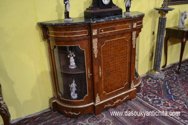 Credenza mezzo giro stile Napoleone III a tre ante - Foto 8