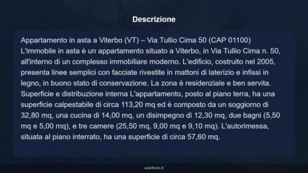 Immobile in asta di 113 m² con più di 5 locali e box auto in vendita a Viterbo - Foto 12