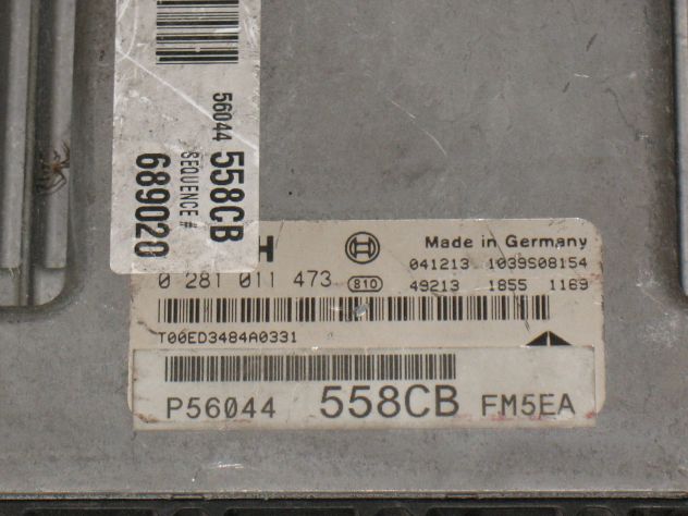 0281011473 ECU JEEP CHEROKEE 2.8 CRD EDC16C2-9.90 EDC16C2-9 P56044558CB P56044 - Foto 2