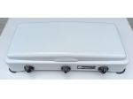 Fornello portatile a gas 3 fuochi marca Parker smaltato Bianco