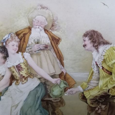 Dipinto dell'800 di alta qualità ,scena romantica. - Foto 7