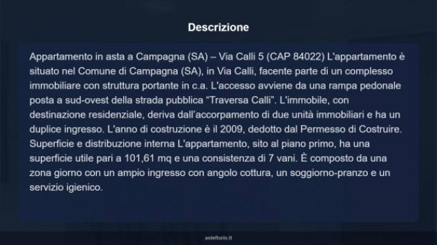 Immobile in asta di 134 m² con più di 5 locali e box auto in vendita a Campagna - Foto 6
