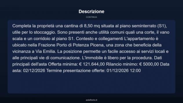 Immobile in asta di 128 m² con più di 5 locali in vendita a Potenza Picena - Foto 4